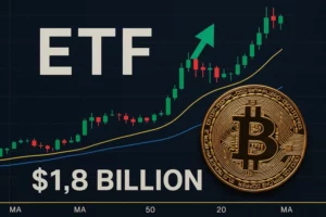 ETF Bitcoin Spot AS Menunjukkan Kinerja Kuat dengan Aliran Dana Masuk Sebesar $1,8 Miliar